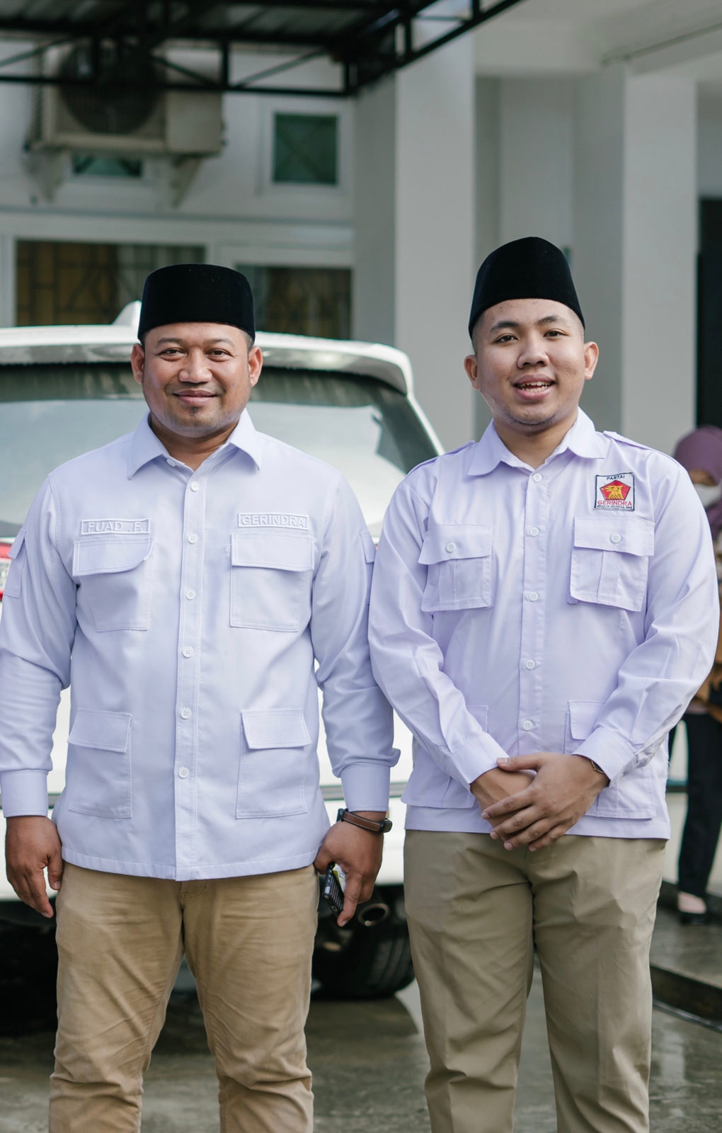 Garin bersama Anggota DPRD Samarinda Fuad Fakhruddin saat pendaftaran bacaleg ke KPU Samarinda, (Istimewa).